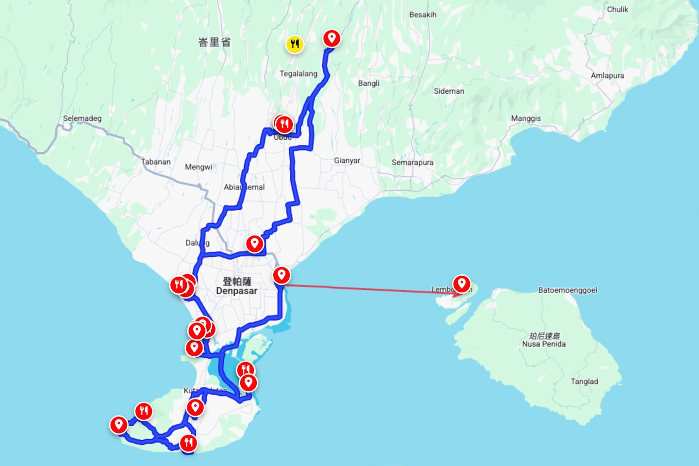 峇里島6天5夜行程表