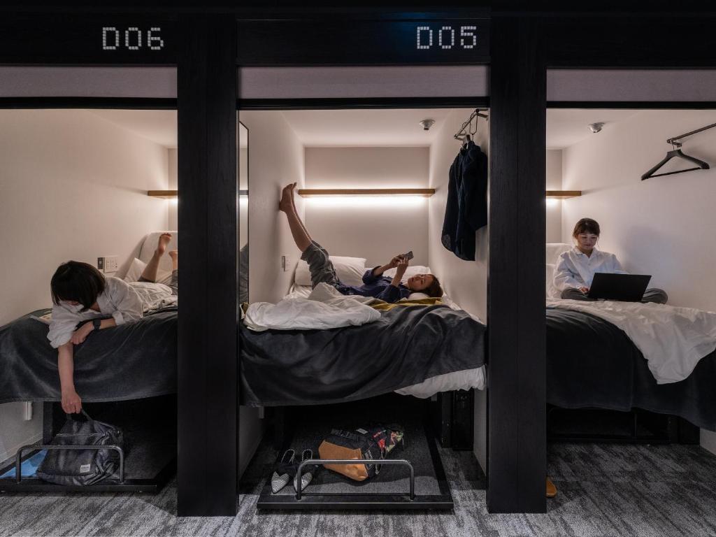 膠囊旅館的床鋪