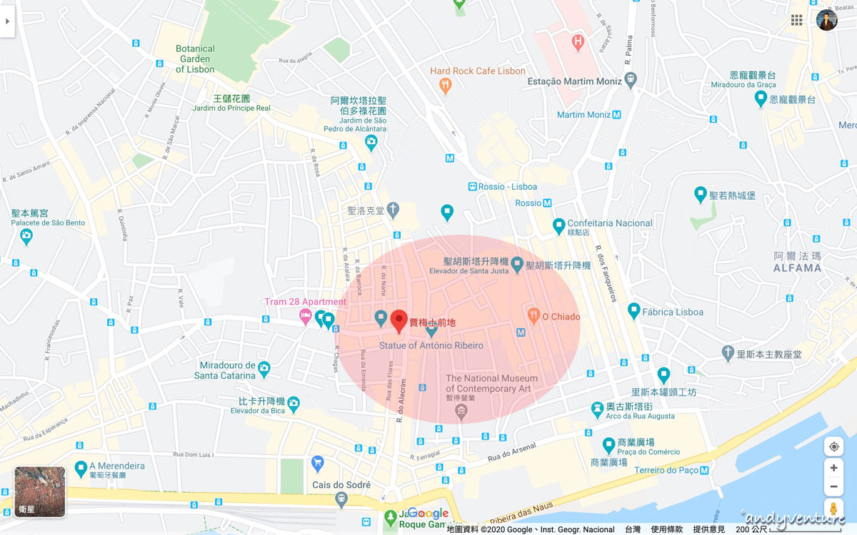 賈梅士廣場google map位置