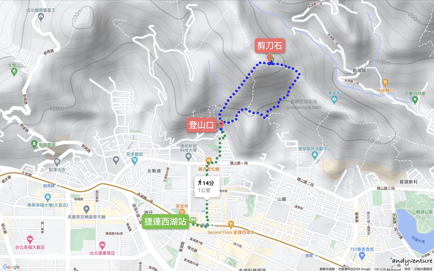 金面山交通路線