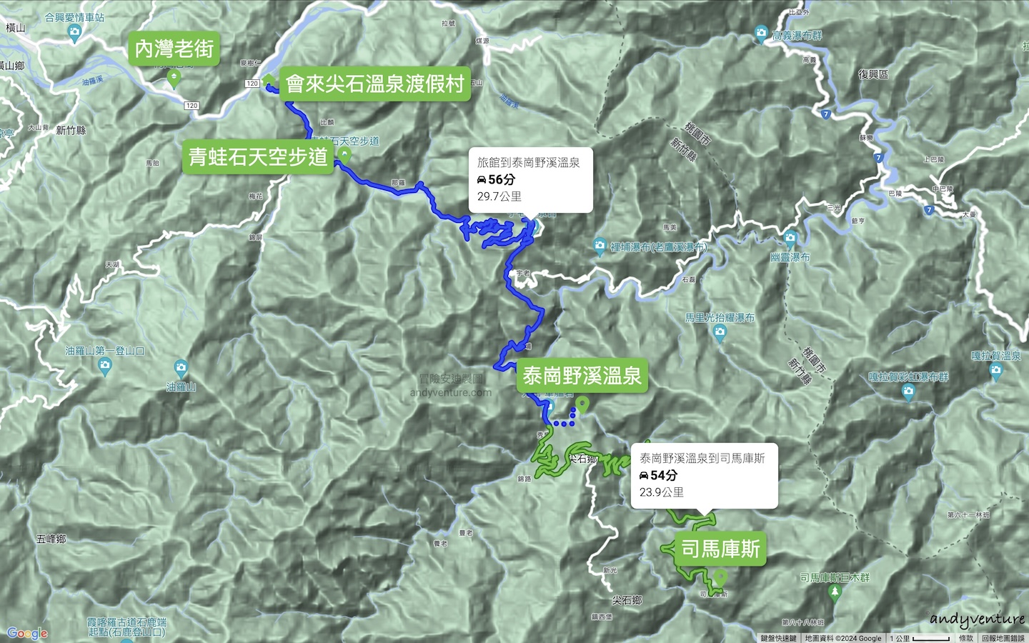 民宿到泰崗野溪溫泉交通