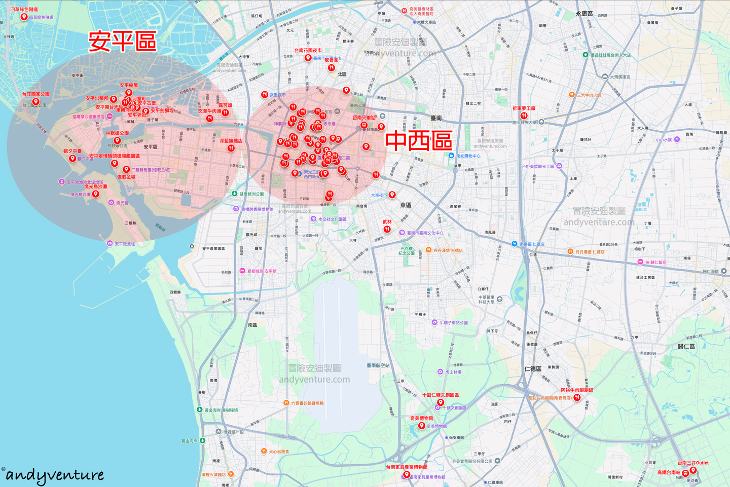 台南景點地圖 台南景點地圖